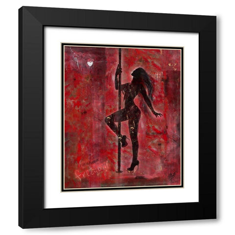 Pole Dancer II Black Modern Wood Framed Art Print with Double Matting by Wiley, Marta