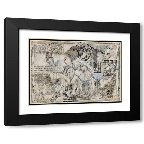 Daydream Black Modern Wood Framed Art Print with Double Matting by Wiley, Marta