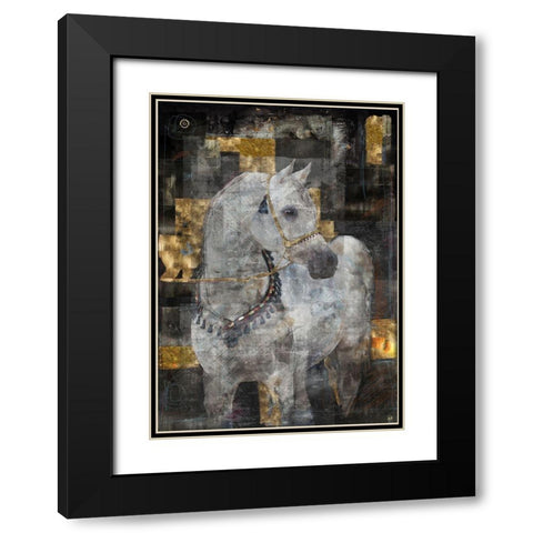 White Arabian Dream Black Modern Wood Framed Art Print with Double Matting by Wiley, Marta