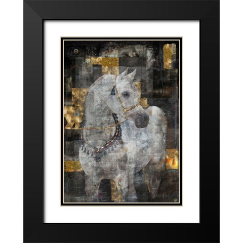 White Arabian Dream Black Modern Wood Framed Art Print with Double Matting by Wiley, Marta