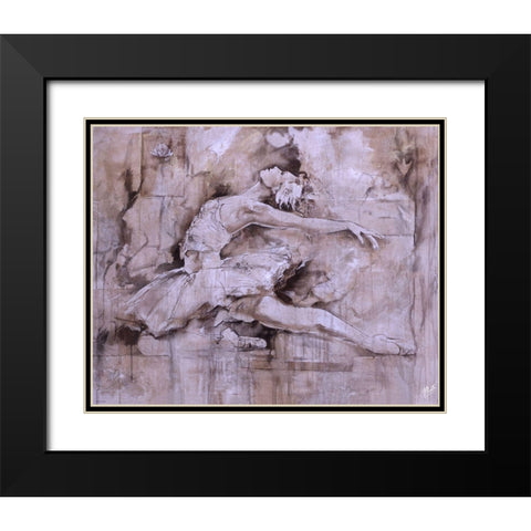 Ballerina - Light Black Modern Wood Framed Art Print with Double Matting by Wiley, Marta