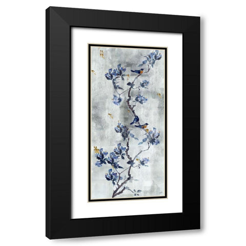 Song Bird Gray Black Modern Wood Framed Art Print with Double Matting by Wiley, Marta