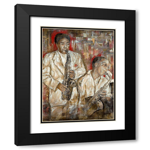 Jazz Musicians I Black Modern Wood Framed Art Print with Double Matting by Wiley, Marta