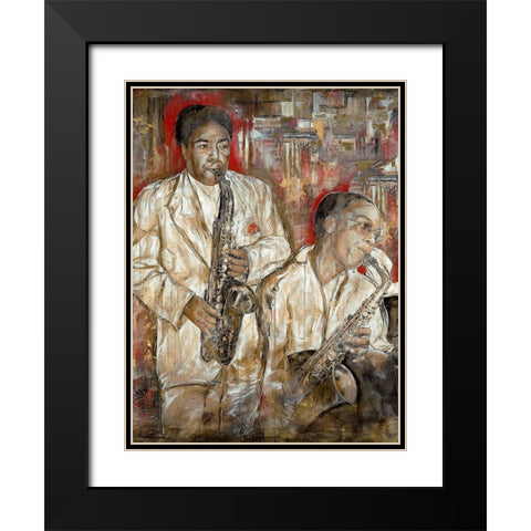 Jazz Musicians I Black Modern Wood Framed Art Print with Double Matting by Wiley, Marta