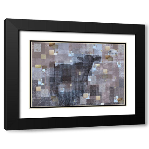 VEGAN- Soft Black Modern Wood Framed Art Print with Double Matting by Wiley, Marta