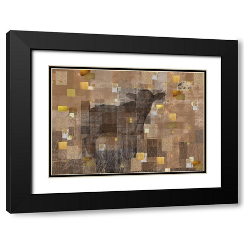 VEGAN- Beige Black Modern Wood Framed Art Print with Double Matting by Wiley, Marta