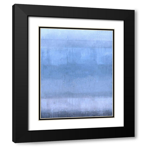 Sand Blue Abstract Light Black Modern Wood Framed Art Print with Double Matting by Wiley, Marta