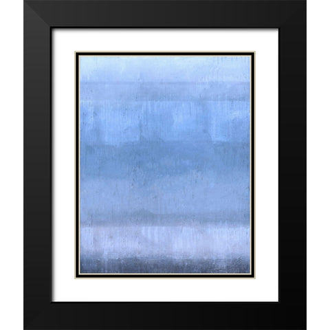 Sand Blue Abstract Light Black Modern Wood Framed Art Print with Double Matting by Wiley, Marta