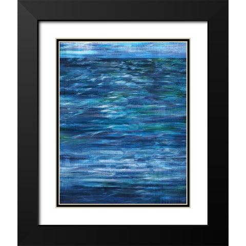 Blue Ocean Day Black Modern Wood Framed Art Print with Double Matting by Wiley, Marta