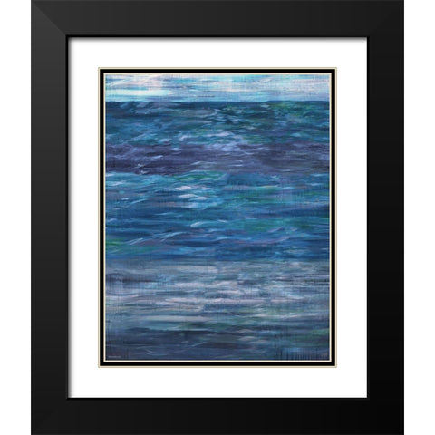 Blue Day Ocean II Black Modern Wood Framed Art Print with Double Matting by Wiley, Marta