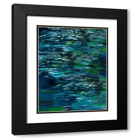 Green River Study Black Modern Wood Framed Art Print with Double Matting by Wiley, Marta