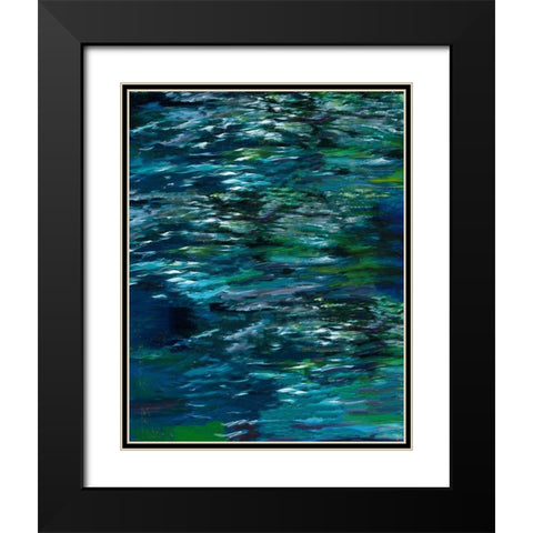 Green River Study Black Modern Wood Framed Art Print with Double Matting by Wiley, Marta