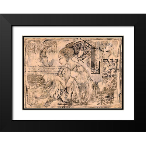 Daydream II Black Modern Wood Framed Art Print with Double Matting by Wiley, Marta