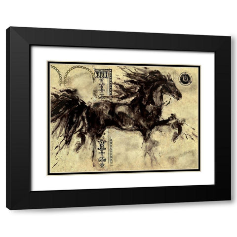 Lepa Zena Color VI Black Modern Wood Framed Art Print with Double Matting by Wiley, Marta