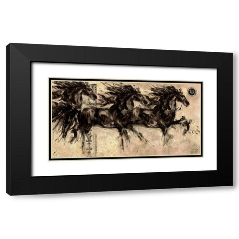 Lepa Zena 30 Black Modern Wood Framed Art Print with Double Matting by Wiley, Marta