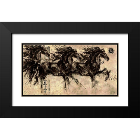 Lepa Zena 30 Black Modern Wood Framed Art Print with Double Matting by Wiley, Marta
