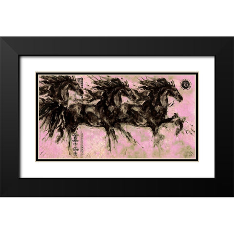 Lepa Zena 17 Black Modern Wood Framed Art Print with Double Matting by Wiley, Marta