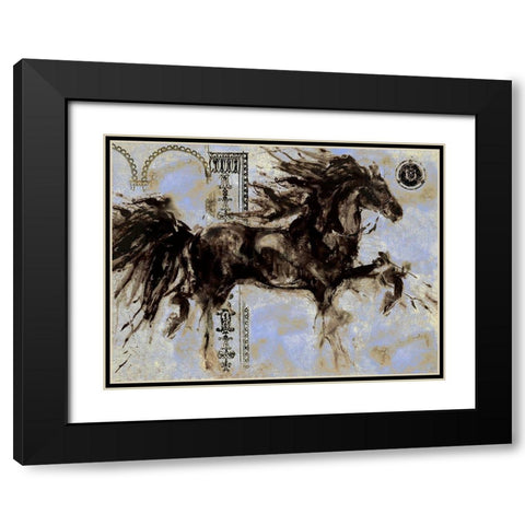 Lepa Zena Color X Black Modern Wood Framed Art Print with Double Matting by Wiley, Marta