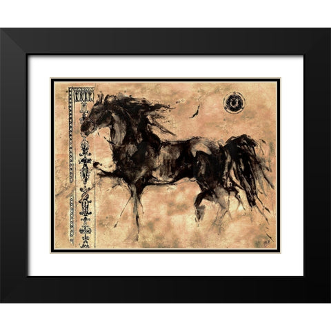 Lepa Zena XXIII Black Modern Wood Framed Art Print with Double Matting by Wiley, Marta