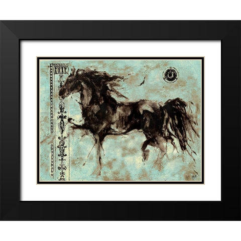 Lepa Zena 5 Black Modern Wood Framed Art Print with Double Matting by Wiley, Marta