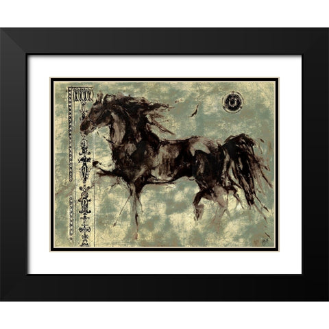 Lepa Zena 9 Black Modern Wood Framed Art Print with Double Matting by Wiley, Marta