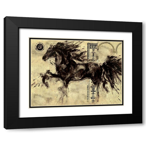 Lepa Zena 11 Black Modern Wood Framed Art Print with Double Matting by Wiley, Marta