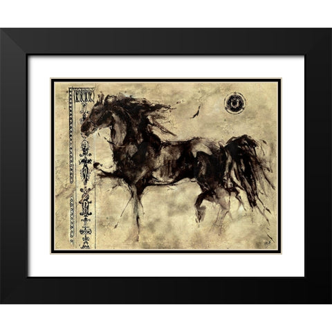 Lepa Zena 12 Black Modern Wood Framed Art Print with Double Matting by Wiley, Marta