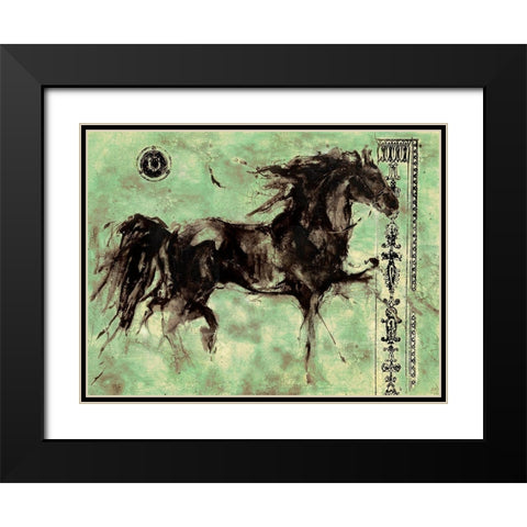Lepa Zena 19 Black Modern Wood Framed Art Print with Double Matting by Wiley, Marta