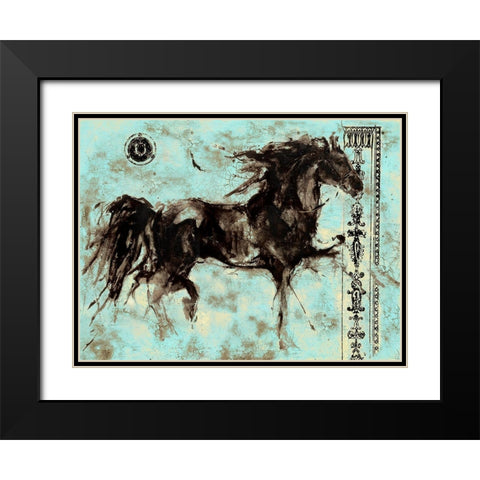 Leap Zena 22 Black Modern Wood Framed Art Print with Double Matting by Wiley, Marta