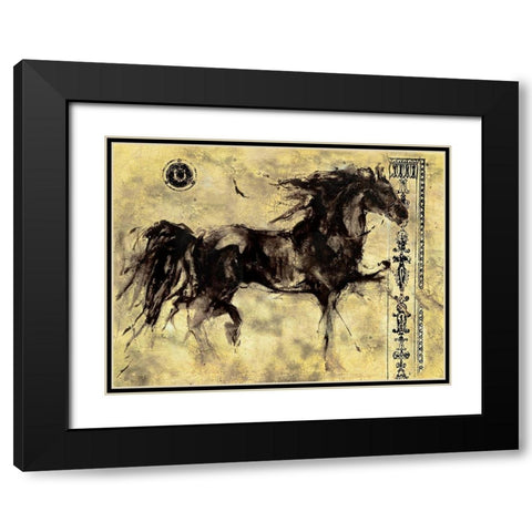 Lepa Zena 23 Black Modern Wood Framed Art Print with Double Matting by Wiley, Marta