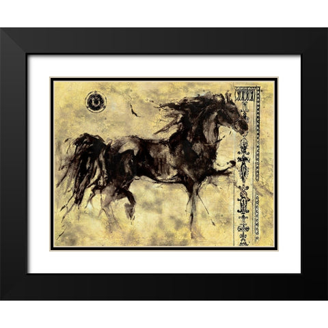 Lepa Zena 23 Black Modern Wood Framed Art Print with Double Matting by Wiley, Marta