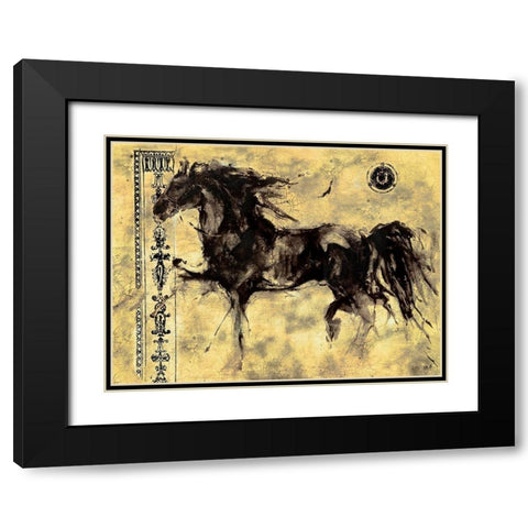 Lepa Zena 24 Black Modern Wood Framed Art Print with Double Matting by Wiley, Marta