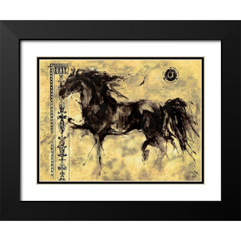 Lepa Zena 24 Black Modern Wood Framed Art Print with Double Matting by Wiley, Marta