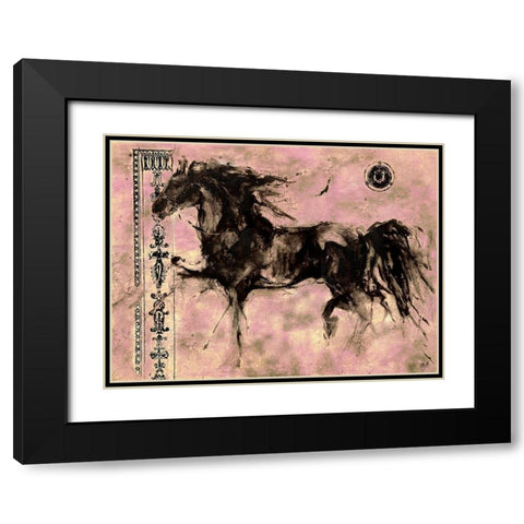 Lepa Zena 25 Black Modern Wood Framed Art Print with Double Matting by Wiley, Marta