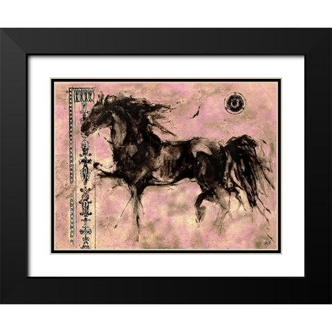 Lepa Zena 25 Black Modern Wood Framed Art Print with Double Matting by Wiley, Marta