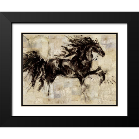 Lepa Zena 27 Black Modern Wood Framed Art Print with Double Matting by Wiley, Marta