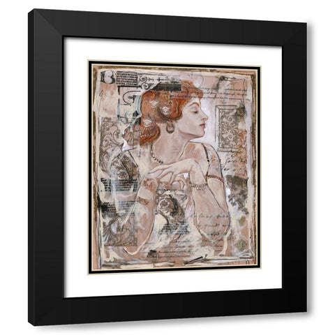 Vintage Doll I Black Modern Wood Framed Art Print with Double Matting by Wiley, Marta