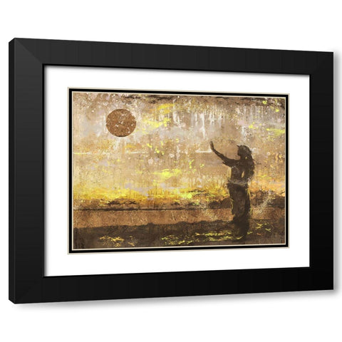 Hawain Sun Salutation Black Modern Wood Framed Art Print with Double Matting by Wiley, Marta