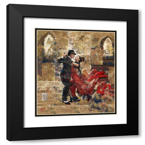 Tango I Black Modern Wood Framed Art Print with Double Matting by Wiley, Marta