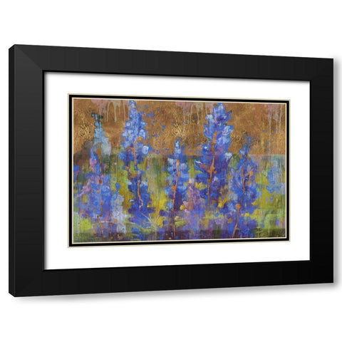 Blue Bonnet Golden Black Modern Wood Framed Art Print with Double Matting by Wiley, Marta