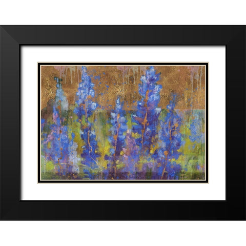 Blue Bonnet Golden Black Modern Wood Framed Art Print with Double Matting by Wiley, Marta