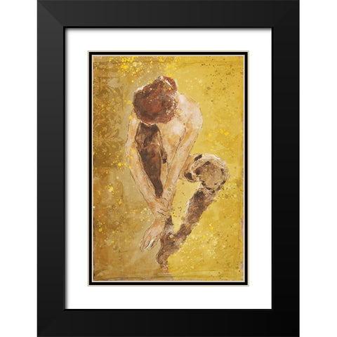 Yellow Golden Repose Black Modern Wood Framed Art Print with Double Matting by Wiley, Marta