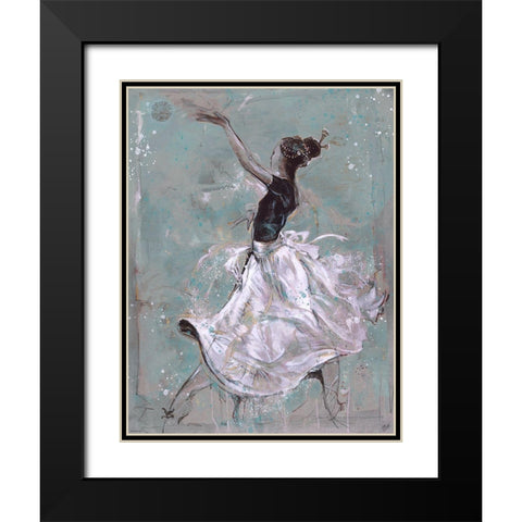 Living The Dream- Blue Black Modern Wood Framed Art Print with Double Matting by Wiley, Marta