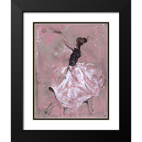 Living The Dream- Pink Black Modern Wood Framed Art Print with Double Matting by Wiley, Marta