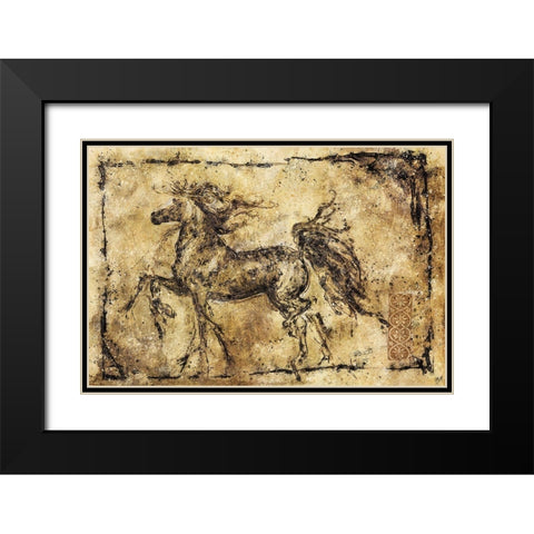 Poetry In Motion Black Modern Wood Framed Art Print with Double Matting by Wiley, Marta