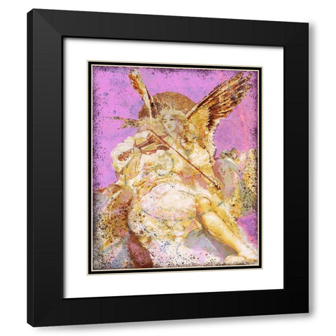 Fibonacci Angel Pink Black Modern Wood Framed Art Print with Double Matting by Wiley, Marta