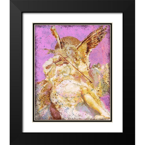 Fibonacci Angel Pink Black Modern Wood Framed Art Print with Double Matting by Wiley, Marta