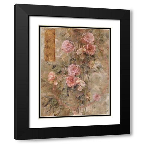 Rose II Black Modern Wood Framed Art Print with Double Matting by Wiley, Marta