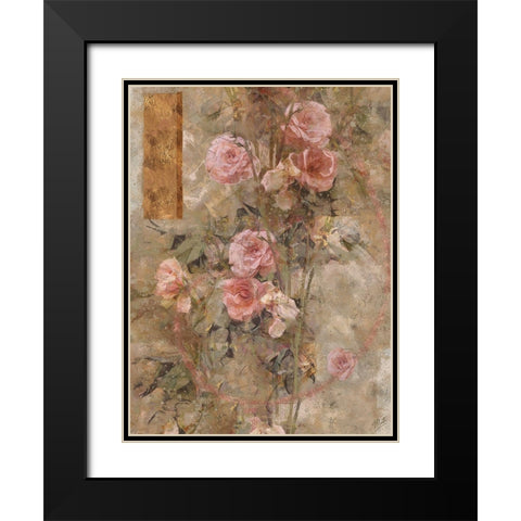 Rose II Black Modern Wood Framed Art Print with Double Matting by Wiley, Marta