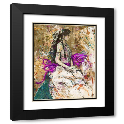 Bollywood I Black Modern Wood Framed Art Print with Double Matting by Wiley, Marta